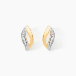 Boucles D'oreilles Puces Smeralda Or Jaune Diamant