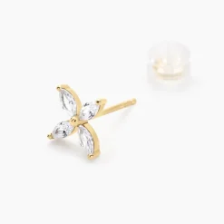 Boucles D'oreilles Puces Stellia Or Jaune Oxyde De Zirconium