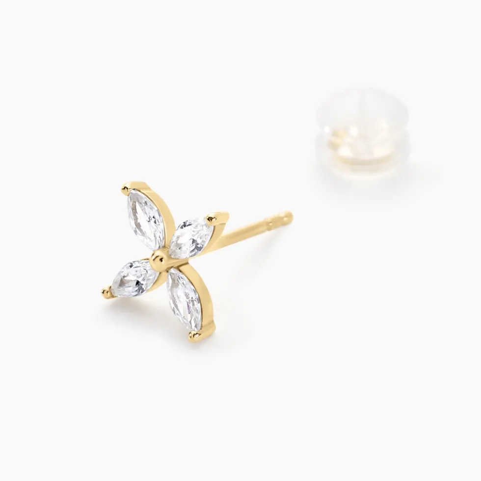 Boucles D'oreilles Puces Stellia Or Jaune Oxyde De Zirconium