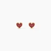 Boucles D'oreilles Puces Soraya Coeur Or Jaune