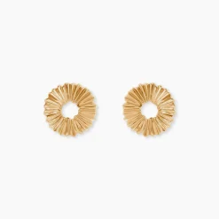 Boucles D'Oreilles Puces Soraia Plaqué Or Jaune