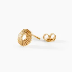 Boucles D'Oreilles Puces Soraia Plaqué Or Jaune
