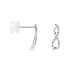 Boucles D'oreilles Puces Samy Or Blanc Diamant