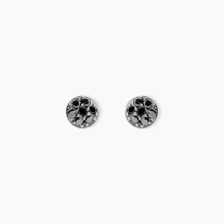 Boucles D'oreilles Puces Teani Or Blanc Diamant