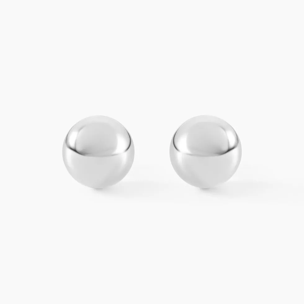 Boucles D'oreilles Puces Virgie Argent Blanc