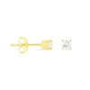 Boucles D'oreilles Puces Victoria Or Jaune Diamant