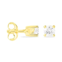 Boucles D'oreilles Puces Victoria Or Jaune Diamant