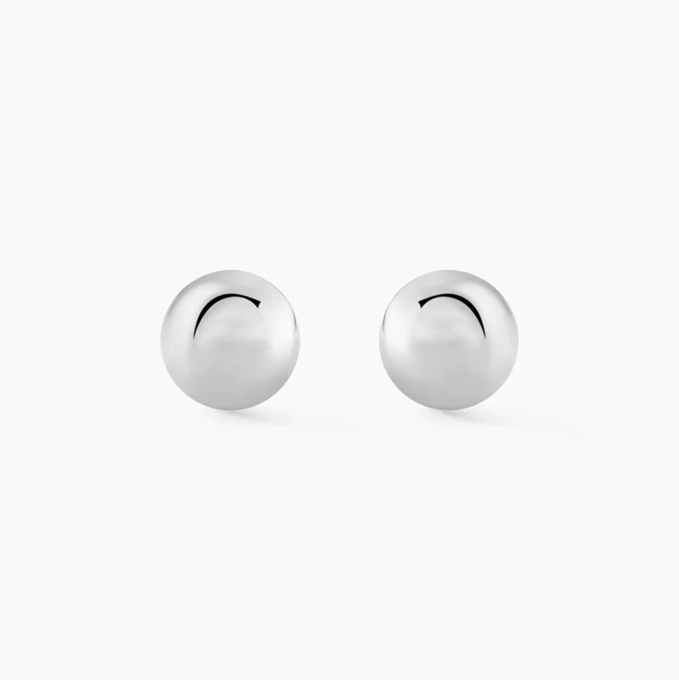 Boucles D'oreilles Puces Virgie Argent Blanc