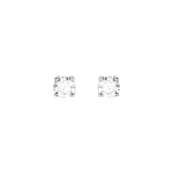 Boucles D'oreilles Puces Victoria Or Blanc Diamant