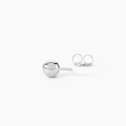 Boucles D'oreilles Puces Virgie Argent Blanc