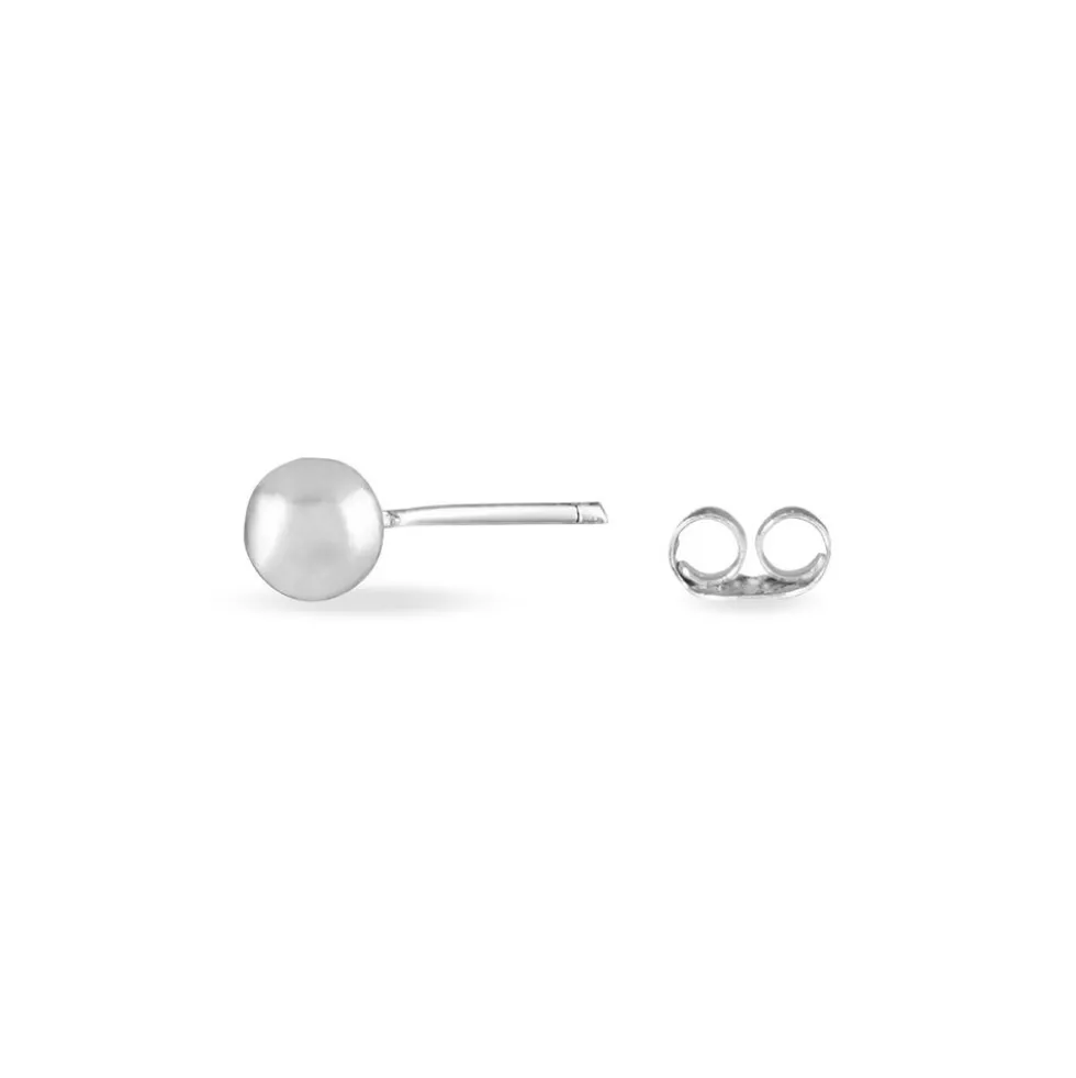 Boucles D'oreilles Puces Virgie Argent Blanc