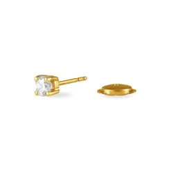 Boucles D'oreilles Puces Victoria Or Jaune Diamant