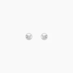 Boucles D'oreilles Puces Virgie Argent Blanc