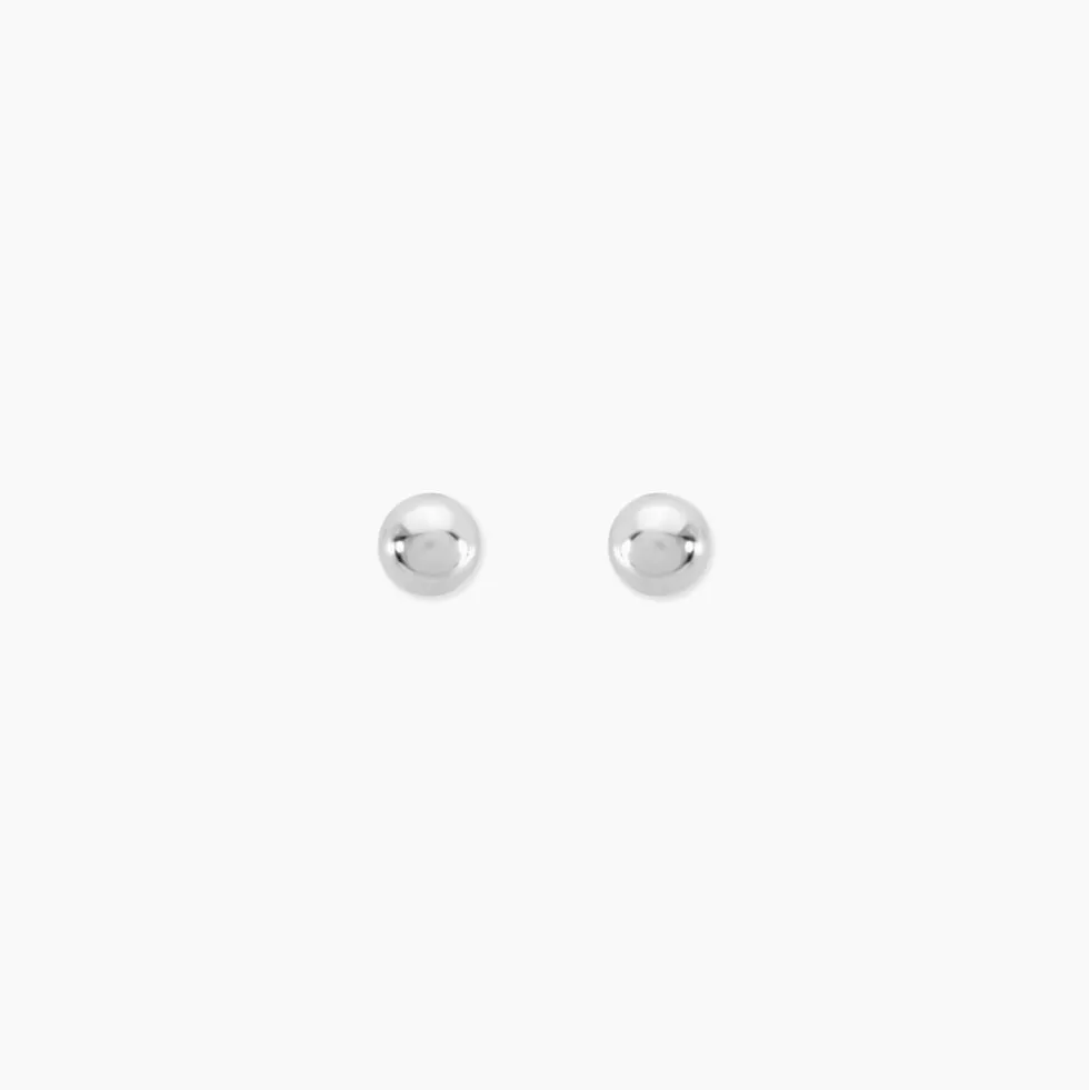 Boucles D'oreilles Puces Virgie Argent Blanc