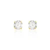 Boucles D'oreilles Puces Victoria Or Jaune Diamant