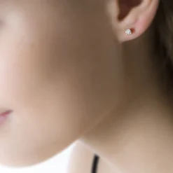 Boucles D'oreilles Puces Victoria Or Jaune Diamant