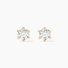 Boucles D'oreilles Puces Yléna Plaqué Or Jaune Oxyde De Zirconium