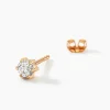 Boucles D'oreilles Puces Yléna Plaqué Or Jaune Oxyde De Zirconium