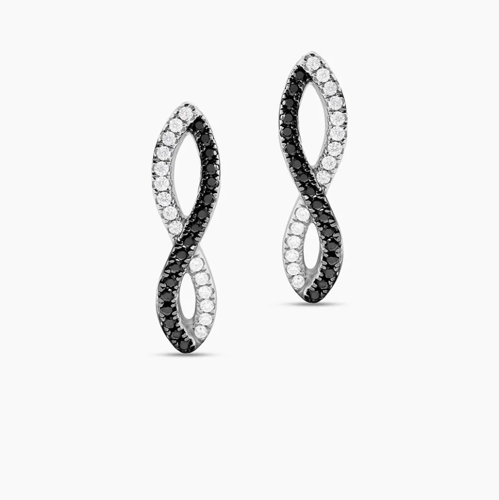 Boucles D'oreilles Argent Blanc Prudentia Oxyde De Zirconium