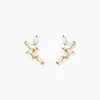 Boucles D'oreilles Barrettes Youssa Barrettes 5 Or Jaune Oxydes