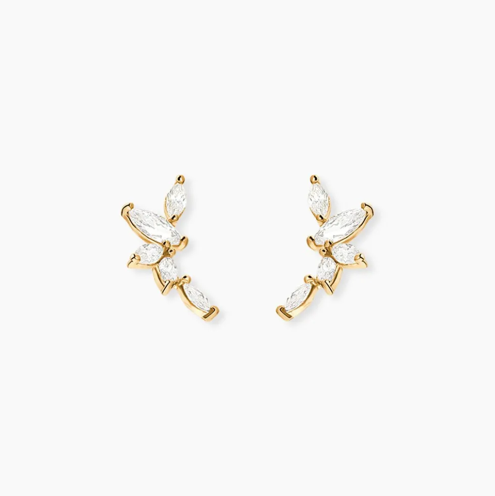 Boucles D'oreilles Barrettes Youssa Barrettes 5 Or Jaune Oxydes