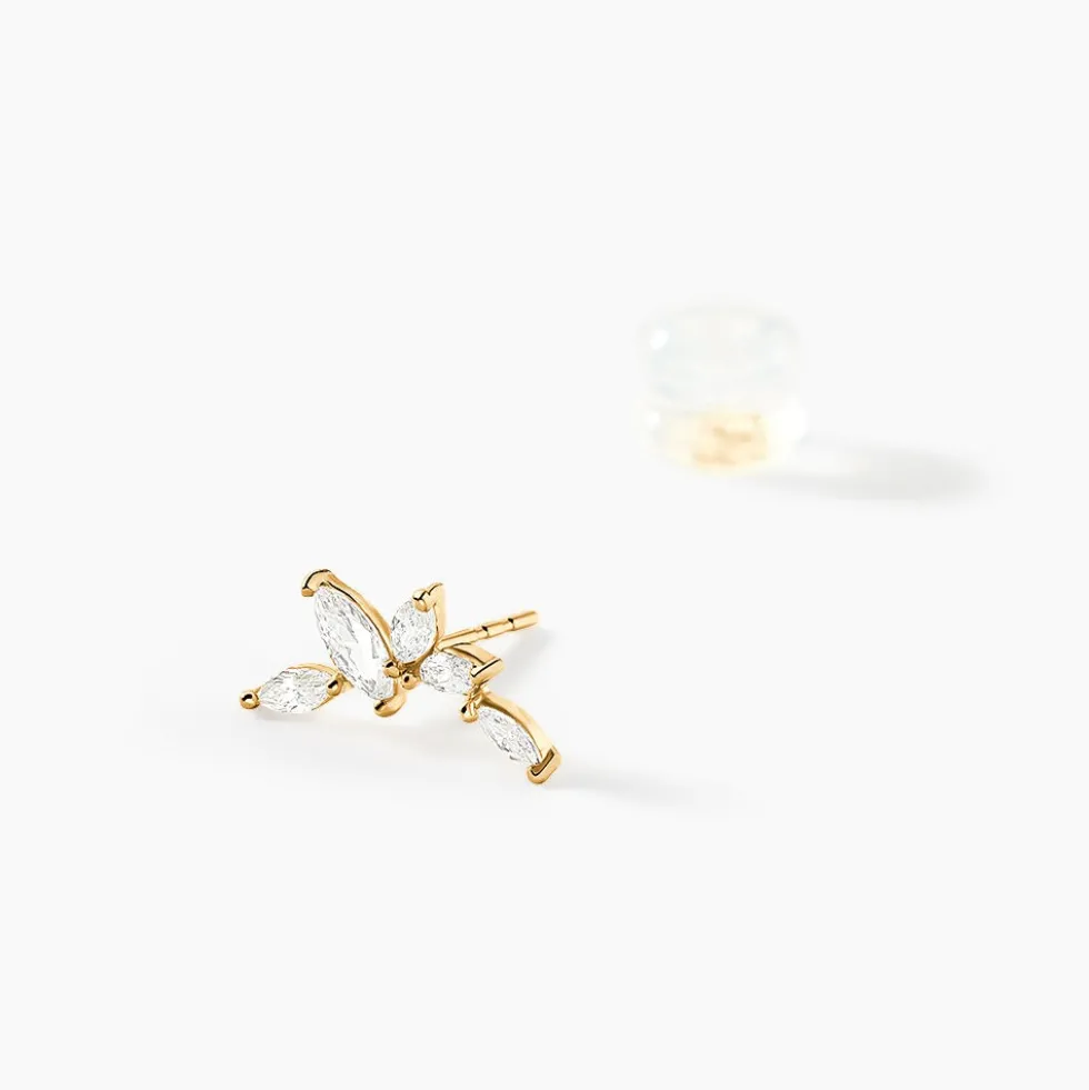 Boucles D'oreilles Barrettes Youssa Barrettes 5 Or Jaune Oxydes