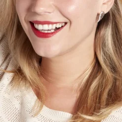 Boucles D'oreilles Grimpantes Soliana Argent Blanc Oxyde De Zirconium