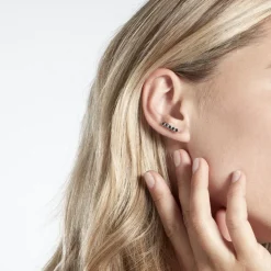Boucles D'oreilles Grimpantes Perig Argent Oxyde