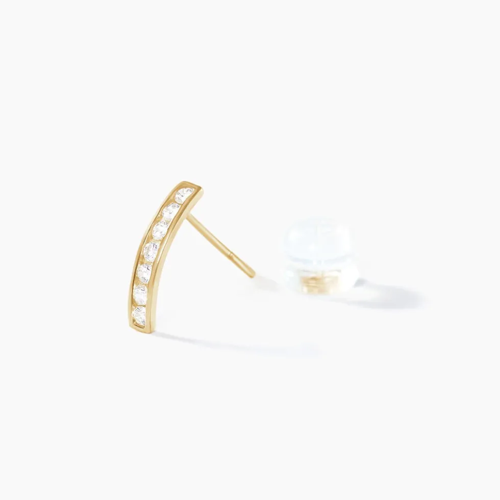 Boucles D'oreilles Jacoba Rondes Or Jaune Oxyde De Zirconium