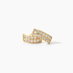 Boucles D'oreilles Jacobee Rondes Or Jaune Oxyde De Zirconium