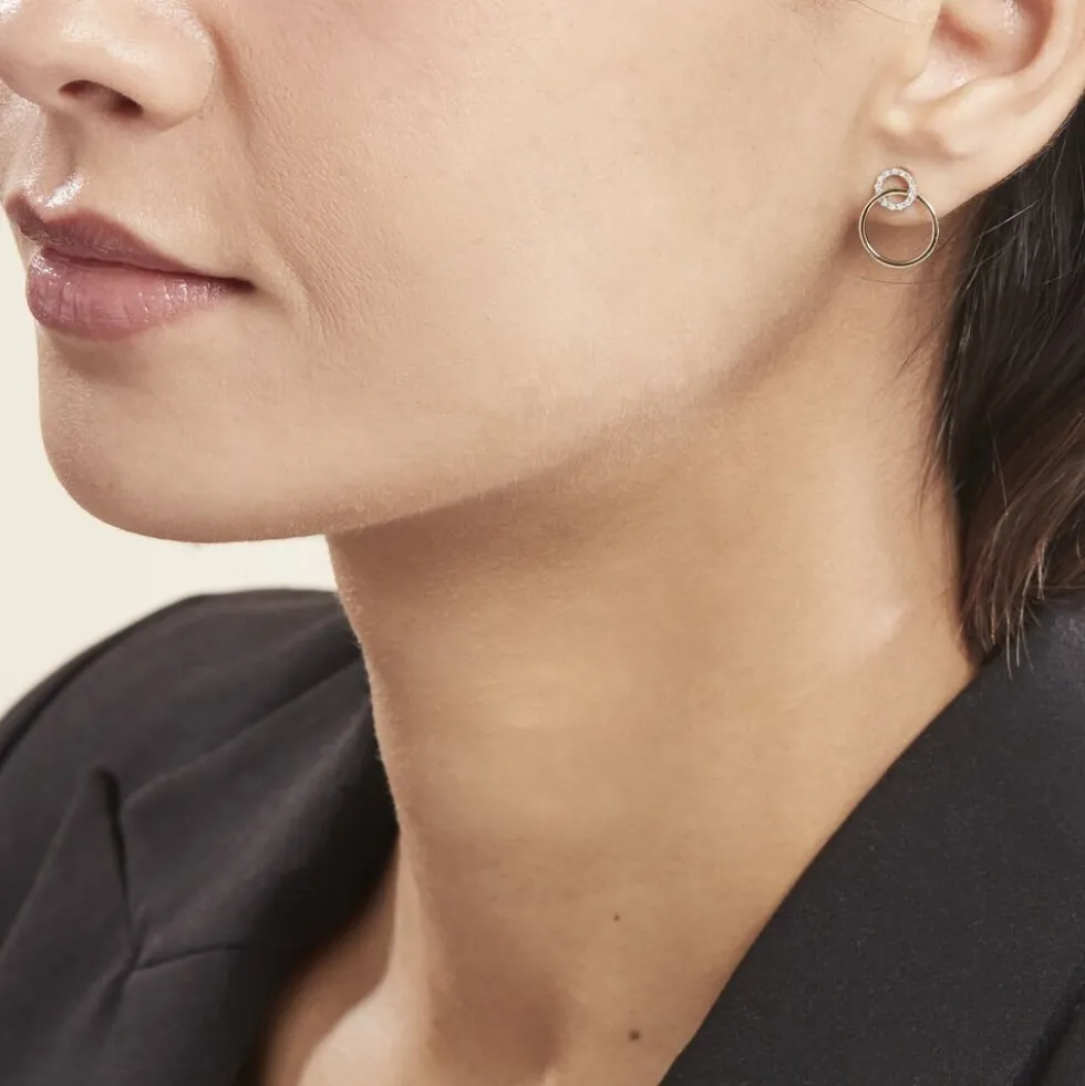 Boucles D'oreilles Or Jaune Achim Diamants