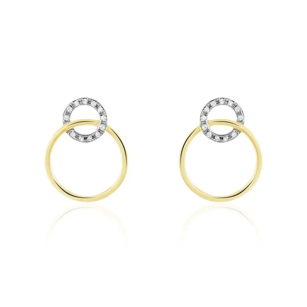 Boucles D'oreilles Or Jaune Achim Diamants