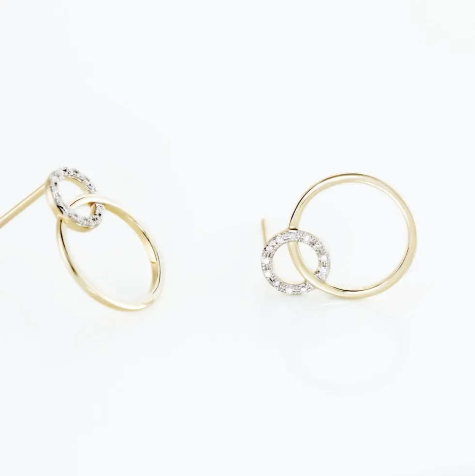 Boucles D'oreilles Or Jaune Achim Diamants