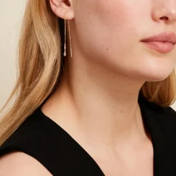 Boucles D'oreilles Or Jaune Mercy Oxyde De Zirconium