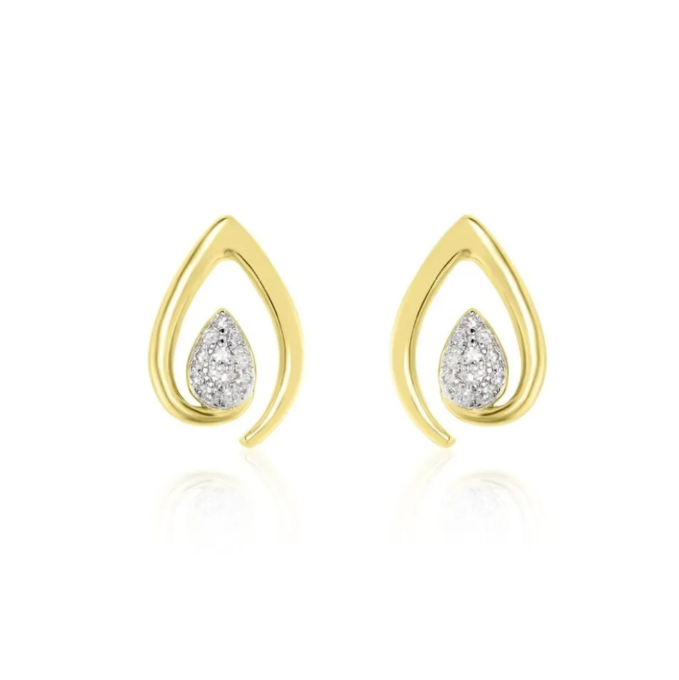 Boucles D'oreilles Or Jaune Sheilana Diamants