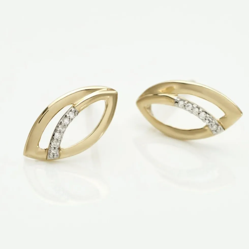 Boucles D'oreilles Or Jaune Svena Diamant