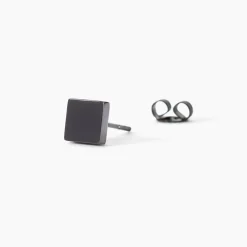 Boucles D'oreilles Pendantes Anne-violaineae Acier Noir