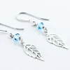 Boucles D'oreilles Pendantes Angelika Argent Blanc Pierre De Synthese