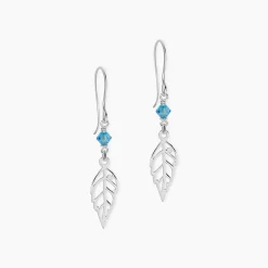 Boucles D'oreilles Pendantes Angelika Argent Blanc Pierre De Synthese