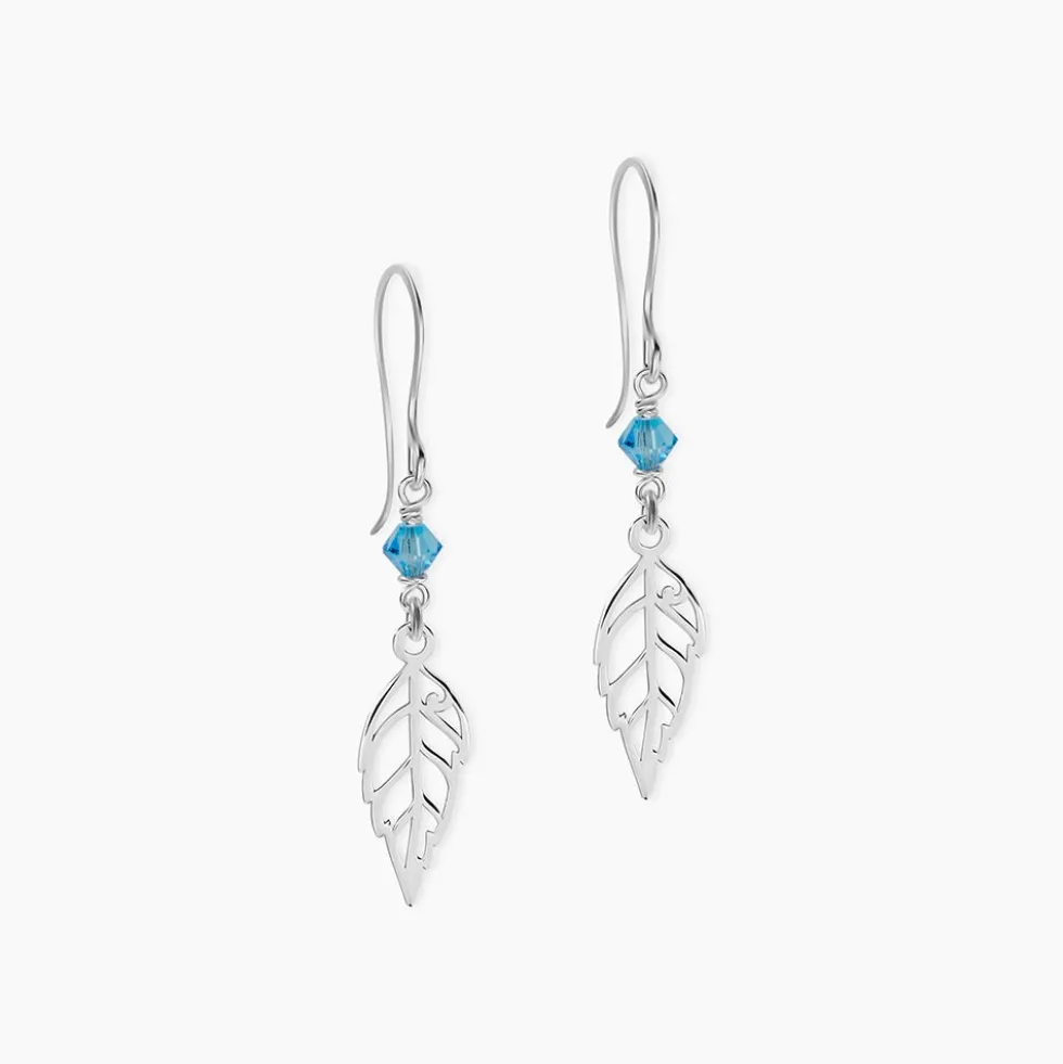 Boucles D'oreilles Pendantes Angelika Argent Blanc Pierre De Synthese