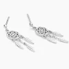 Boucles D'oreilles Pendantes Oniria Argent Blanc
