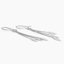 Boucles D'oreilles Pendantes Violka Argent Blanc