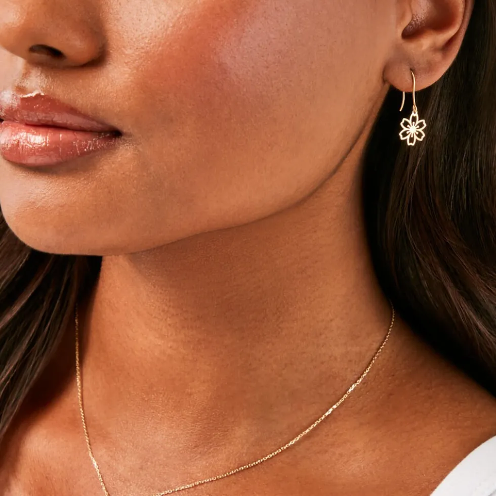 Boucles D'Oreilles Pendantes Marjaana Or Jaune