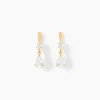 Boucles D'oreilles Pendantes Ernst Goutte Or Jaune Oxyde De Zirconium