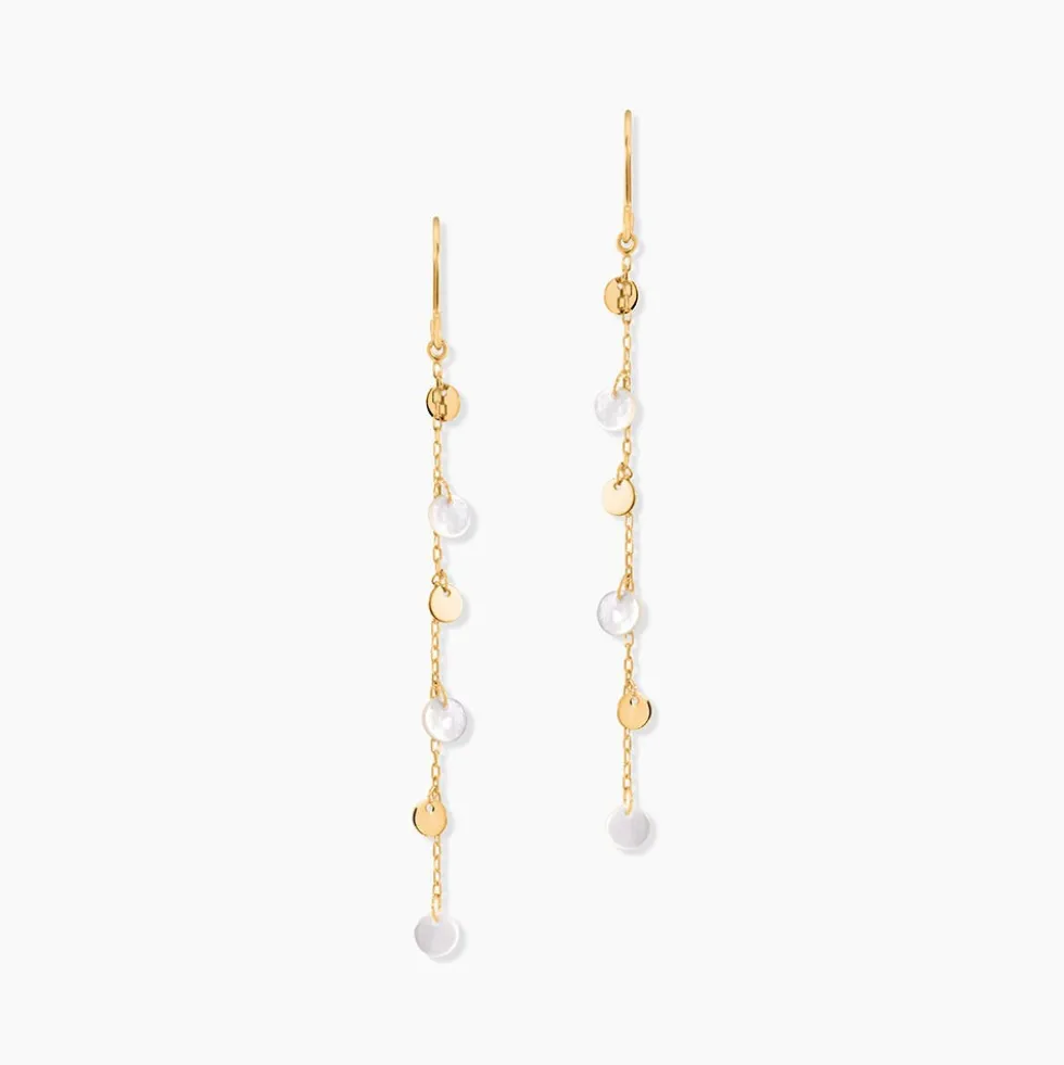 Boucles D'Oreilles Pendantes Epurea Or Jaune Nacre