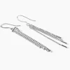 Boucles D'oreilles Pendantes Freja Argent Blanc