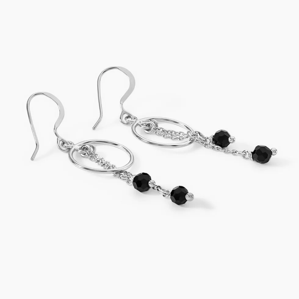Boucles D'oreilles Pendantes Tamar Argent Blanc Pierre De Synthese