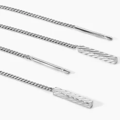 Boucles D'oreilles Pendantes Mila Argent Blanc