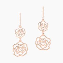 Boucles D'oreilles Pendantes Margotte Argent Rose