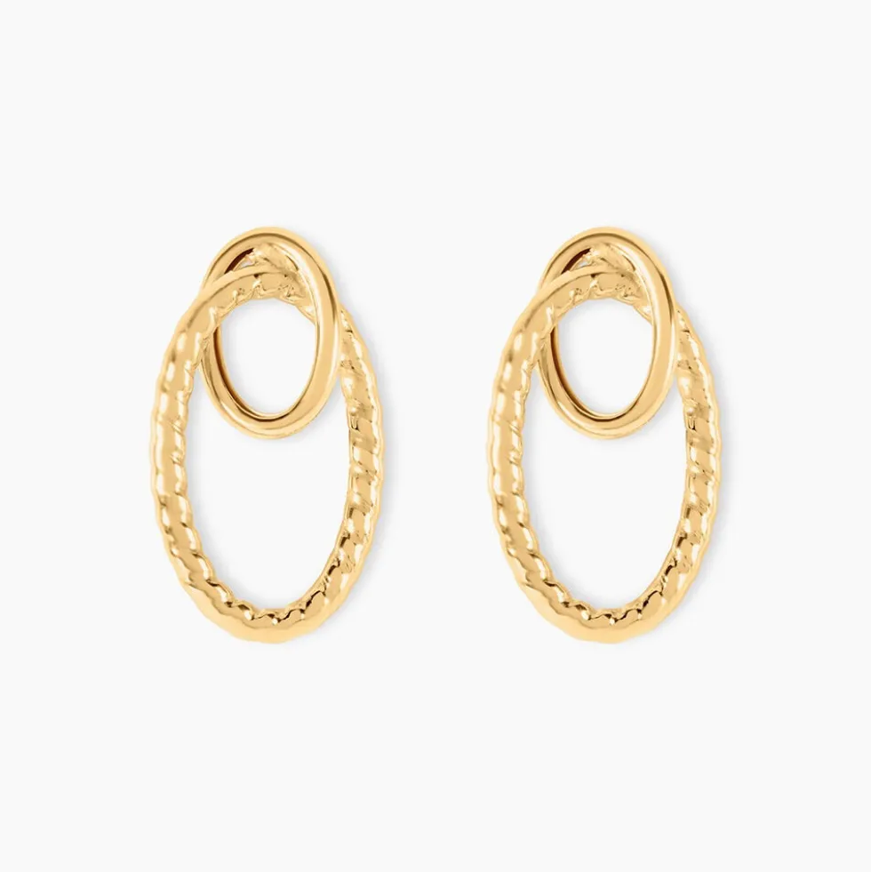 Boucles D'Oreilles Pendantes Cameline Or Jaune
